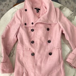 H&M Women Blush Pea Coat Size 6